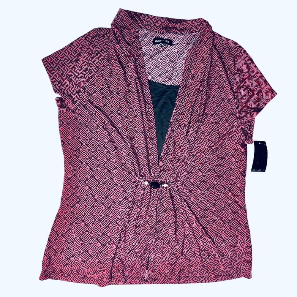 Cosmo Co Knit Stretchy Shirt Sz L